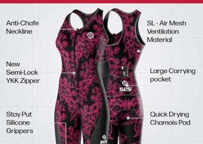 Combinaison De Triathlon Pour Femme Coupe Athletique Fx Sls3 6