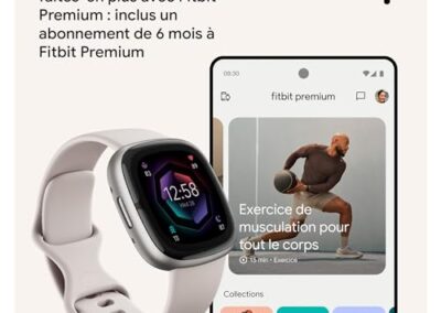 Montre Tracker D Activite Connectee Pour Le Sport Fitbit Mixte Smartwatch