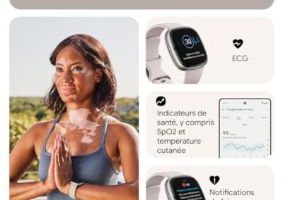 Montre Tracker D Activite Connectee Pour Le Sport Fitbit Mixte Smartwatch 5