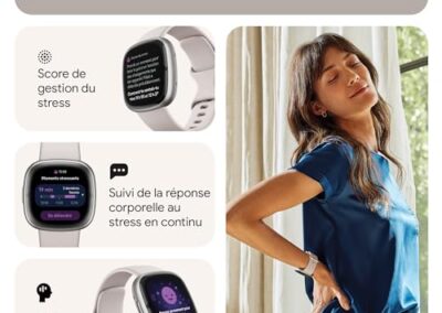 Montre Tracker D Activite Connectee Pour Le Sport Fitbit Mixte Smartwatch 6