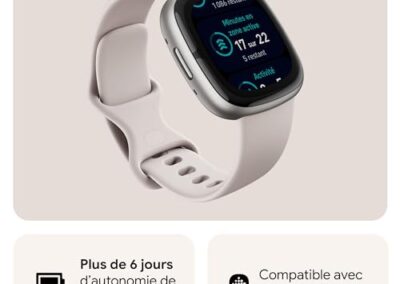 Montre Tracker D Activite Connectee Pour Le Sport Fitbit Mixte Smartwatch 8